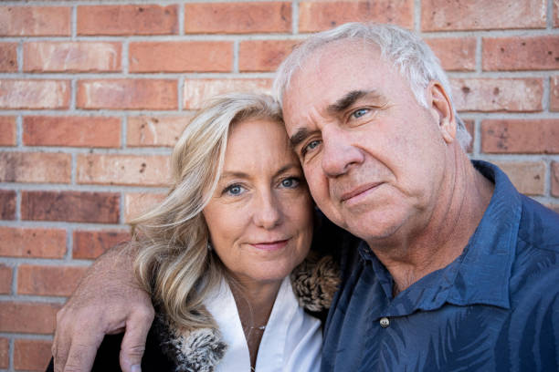 istock Mature White Couple Authentic Portrait 1442322506