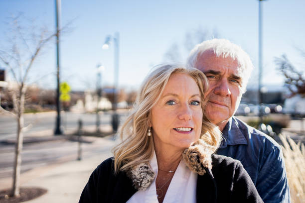 istock Mature White Couple Authentic Portrait 1442322625