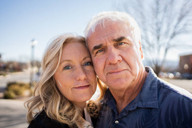 istock Mature White Couple Authentic Portrait 1442322724