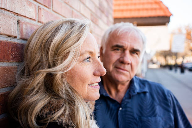 istock Mature White Couple Authentic Portrait 1442322771