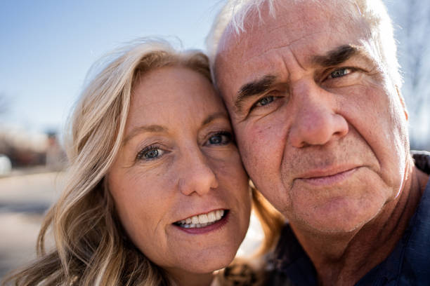 istock Mature White Couple Authentic Portrait 1442322777