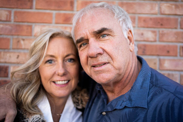 istock Mature White Couple Authentic Portrait 1442322839