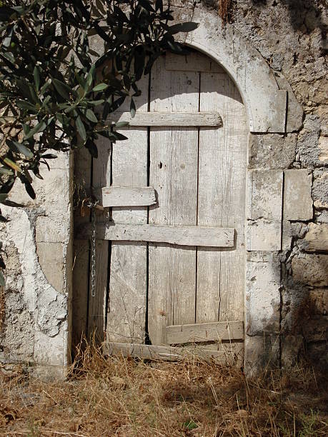istock Old wooden door, Crete 144232581