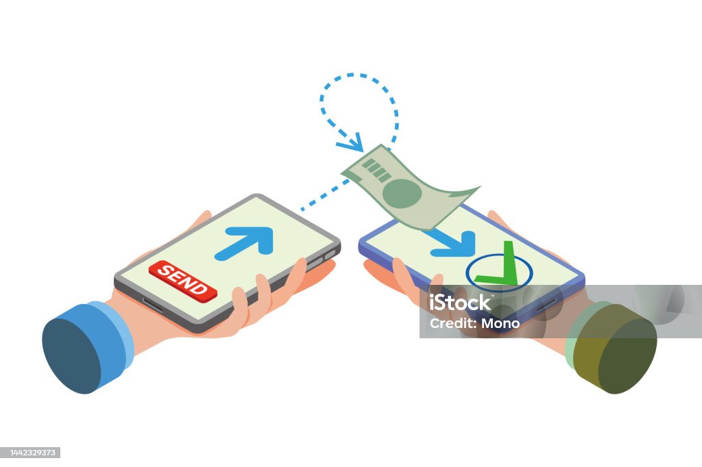 Redirectioning Money Remittance Over The Internet Stock Illustration - Download Image Now ...