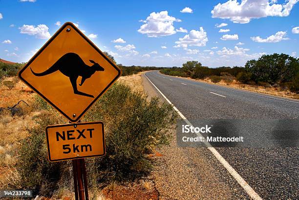 Kängurusymbol Neben Dem Highway Australien Stockfoto und mehr Bilder von Australien - Australien, Schild, Australisches Buschland