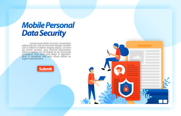 protect personal data of mobile user to prevent hacking and misuse of cyber crime. Lock and safe private data. vector illustration concept for landing page, ui ux, web, mobile app, poster, banner, ads protect personal data of mobile user to prevent hacking and misuse of cyber crime. Lock and safe private data. vector illustration concept for landing page, ui ux, web, mobile app, poster, banner, ads misuse of data stock illustrations