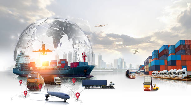 istock World map with logistic network distribution, Logistic and transport concept in front Industrial Container Cargo freight ship for Concept of fast or instant shipping, Online goods orders worldwide 1442346927