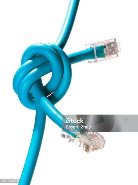 Concepto De Conexión Inalámbrica Foto de stock y más banco de imágenes de Cable de ordenador - Cable de ordenador, Nudo - Descripción física, Azul