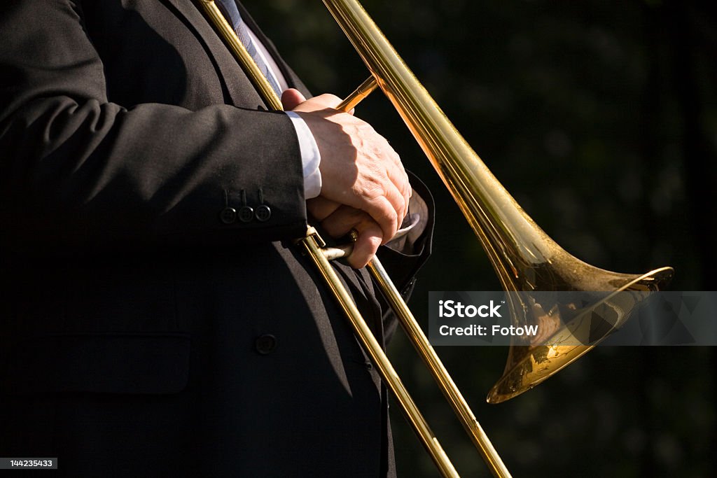 Silêncio - Foto de stock de Trombone royalty-free