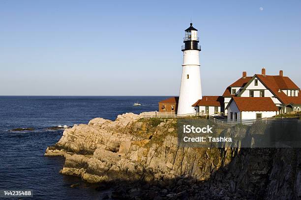 Foto de Farol De Portland Head e mais fotos de stock de Litoral - Litoral, Maine, Praia