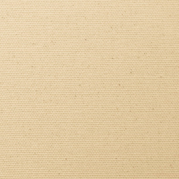 istock Hessian sackcloth woven texture pattern background in light yellow cream brown 1442361086