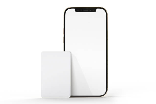 istock Mobile phone and credit card mockups. Internet banking digital technology. Designs concept marketing online. 3D Rendering 1442362122