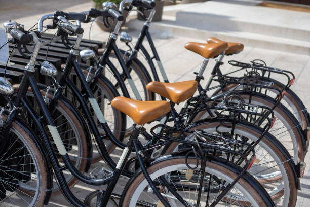 istock many rental bicycles displayed on street 1442362217