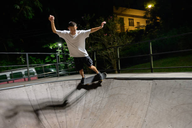 istock Young Man Skateboarding in Skatepark 1442377811