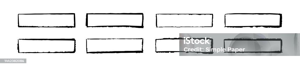 Rectangle Line Features Grunge Rectangle Lines Frame Collection Bundle Elements Black Splash ...