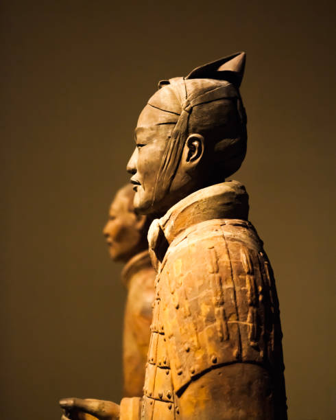 terracotta-krieger - army xian china archaeology stock-fotos und bilder