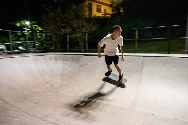 istock Young Man Skateboarding in Skatepark 1442385197