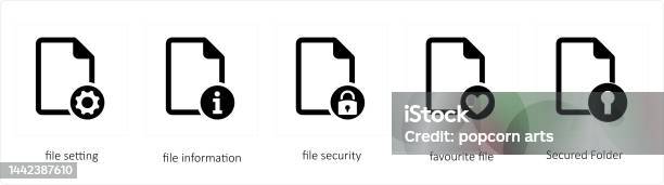 Security Library File File Setting File Information File Security Stock Illustration ...