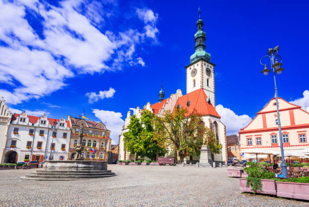 istock Tabor, Czech Republic. Zizka Square, medieval downtown, Bohemia. 1442400355