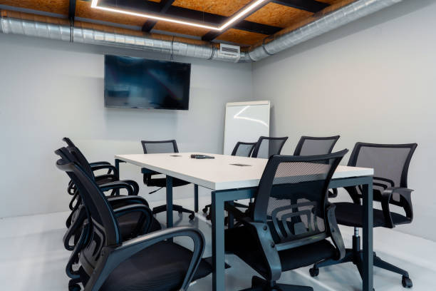 istock Interior of meeting room in modern office 1442402892