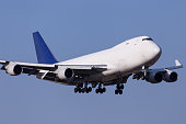 Aerotranscargo Boeing 747-400 cargo airplane landing