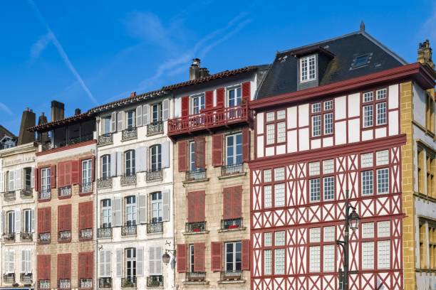 istock Bayonne in the pays Basque, typical facades 1442411004