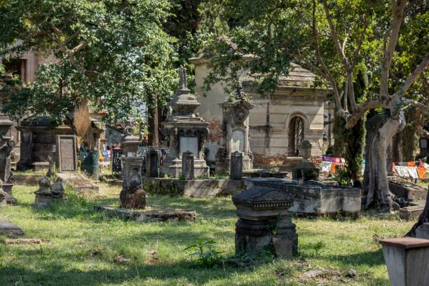 belen cemetery of guadalajara Belen cemetery tombs in day of the dead in Guadalajara Jalisco Mexico, pantheon santa paula, halloween concept all hallows by the tower stock pictures, royalty-free photos & images