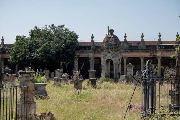 belen cemetery of guadalajara Belen cemetery tombs in day of the dead in Guadalajara Jalisco Mexico, pantheon santa paula, halloween concept all hallows by the tower stock pictures, royalty-free photos & images