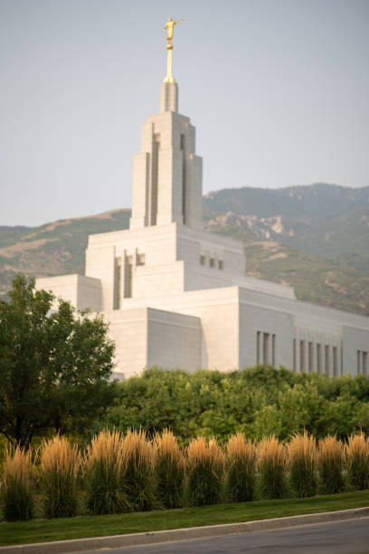 istock Vertical shot of the Draper temple in Utah 1442412996