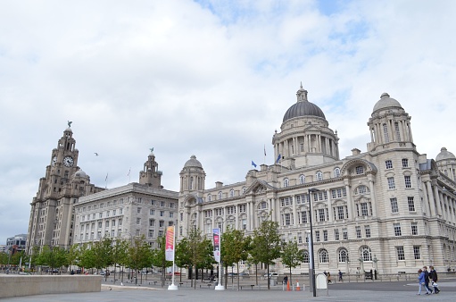 Liverpool, United Kingdom – May 31, 2015: A beautiful shot of the Pier Head Building, Liverpool, United Kingdom