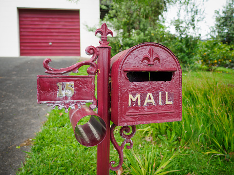 letter post box provided on the side of the road