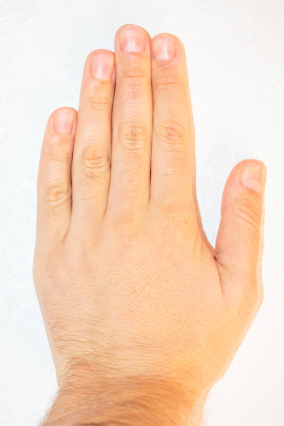 Close up of a woman hands on white