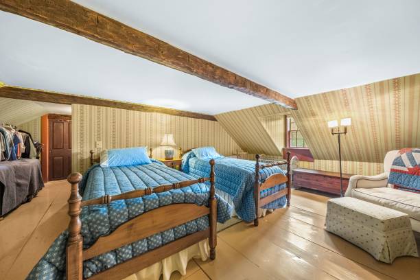 istock Bedroom with antique and modern interior mixture 1442418974