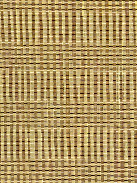 istock Vertical of a wood mesh texture with a crossing pattern 1442425072