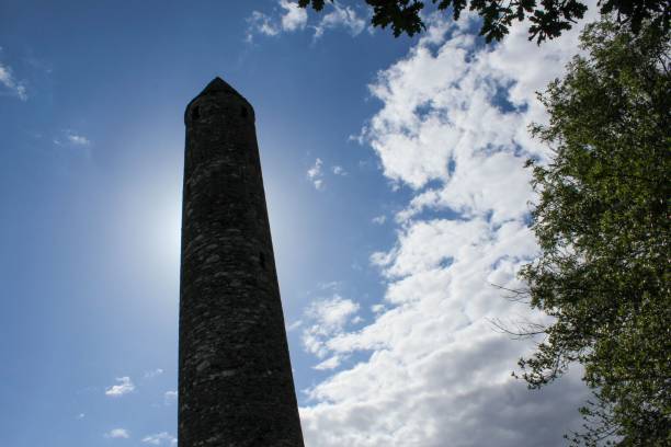 istock Beautiful view of an ancient tower with a blue sky background in a daylight 1442426382