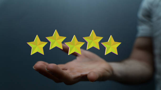 istock Five-star rating - Service rating, satisfaction concept 1442427252