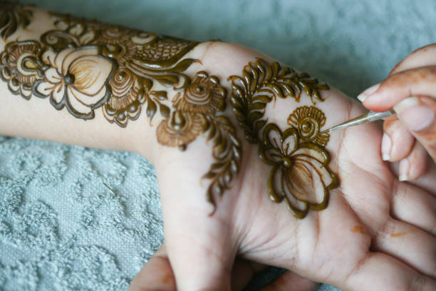 istock women applying henna on hand 1442429060