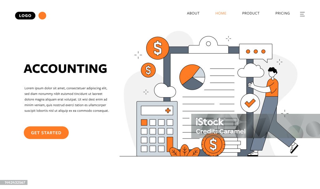 Accountancy Design Accounting Flat Design Vector Illustration Stock Illustration ...