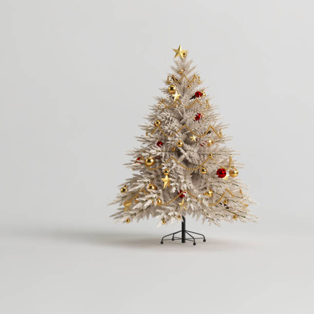 istock 3d illustration of pine tree christmas isolated on white background 1442434672