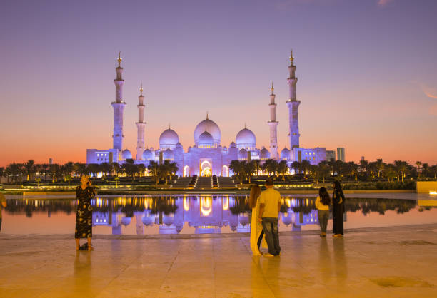 The Sheikh Zayed Grand Mosque is located in Abu Dhabi, the capital city of the United Arab Emirates. The largest mosque in the country, it is the key place of worship for daily prayers.