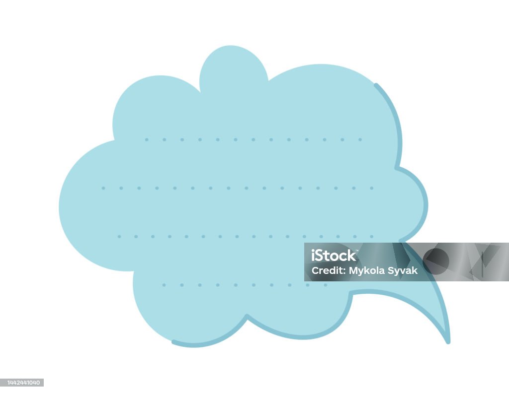 Cloud Shape Note Cloud Shape Notebook Sheet Design Element Vector Illustration Stock ...
