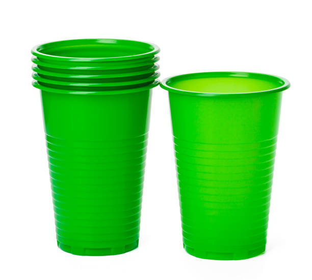 istock Close up of plastic cups for drinks isolated on white 1442442076