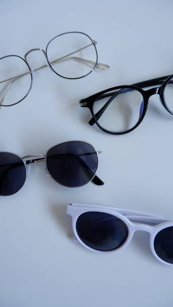 istock Modern Glasses And Retro Glasses On A White Background 1442442311