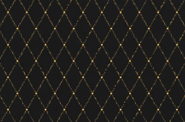 istock Luxury black Japanese washi paper texture with diamond-shaped lattice pattern 1442444503