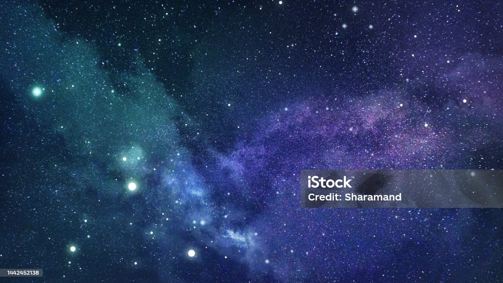 Space Stars, Nebula, Universe Background Outer Space Stock Photo