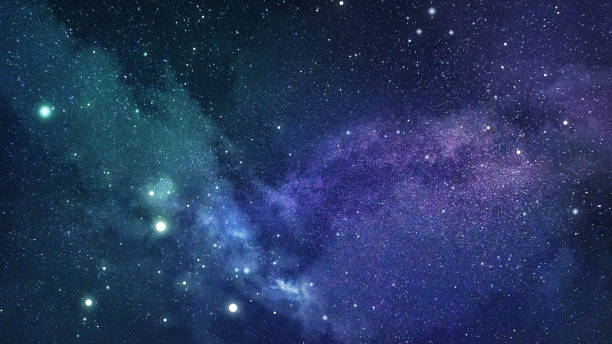 space stars, nebula, universe background - copy space imagens e fotografias de stock