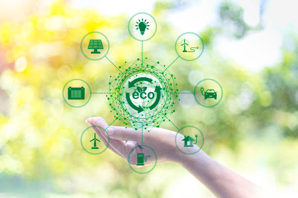 istock green energy concept help reduce global warming.
Hand holding natural background light bulb on green leaf with clean energy icon around it. Carbon dioxide emission in industry zero carbon concept. 1442469102