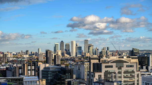 istock Canary Wharf and London docklands skyline 1442470191