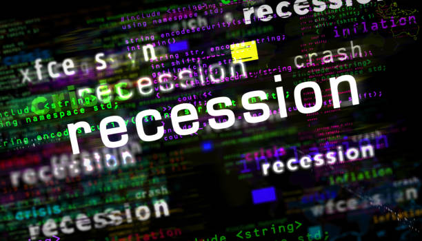 istock Recession media and abstract screen 3d illustration 1442471301