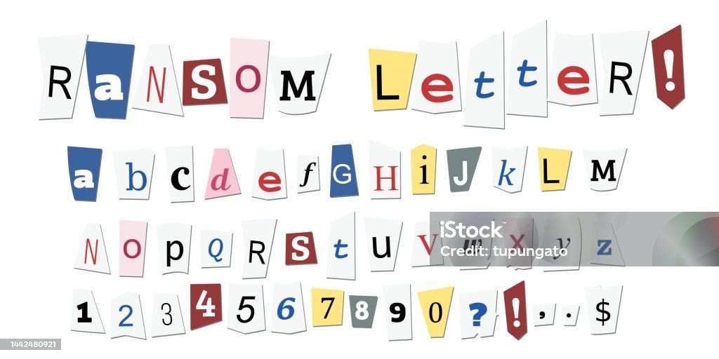 Apostrophe Ransom Note Letter Anonymous Ransom Note Letters Stock Illustration - Download Image Now ...